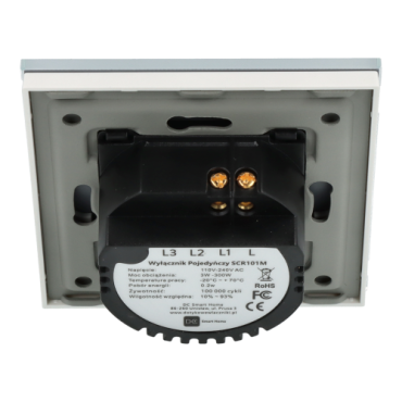 Włącznik dotykowy pojedynczy Biały Bez N