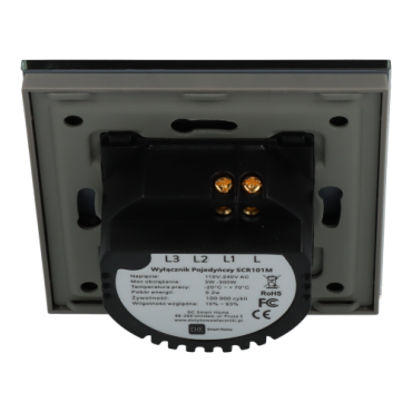 Włącznik dotykowy pojedynczy Szary Bez N