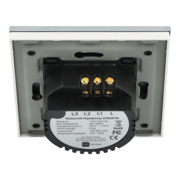 Włącznik dotykowy podwójny Biały Bez N