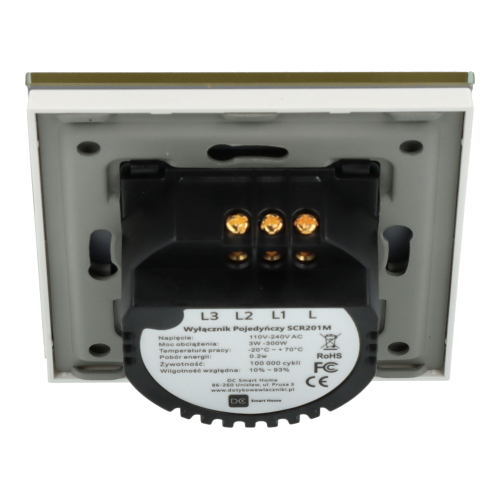 Włącznik dotykowy podwójny Złoty Bez N