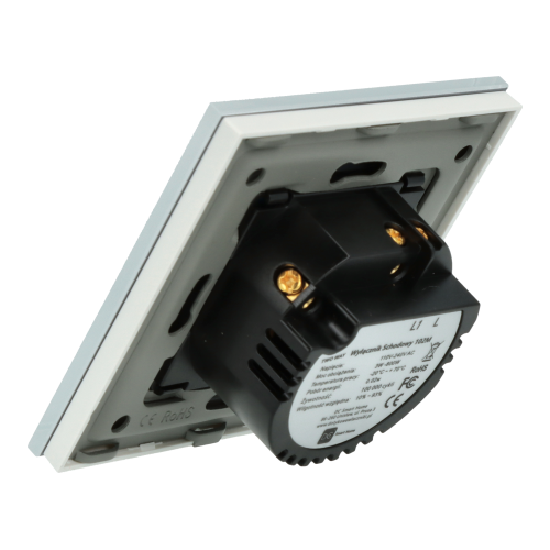 Włącznik dotykowy pojedynczy schodowy / krzyżowy Biały Bez N