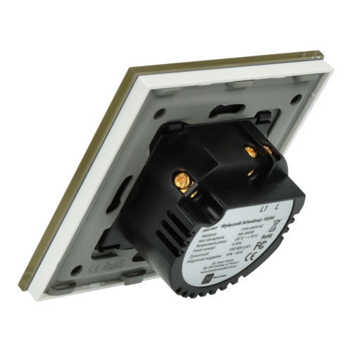 Włącznik dotykowy pojedynczy schodowy / krzyżowy Złoty Bez N