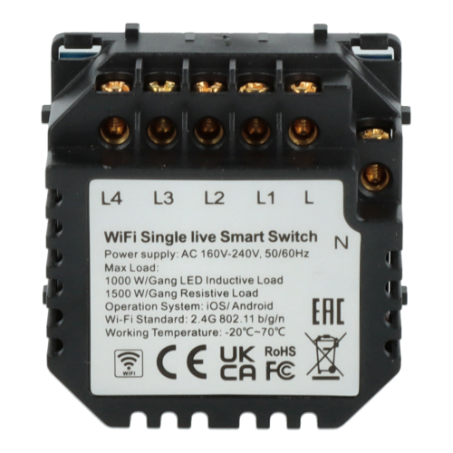 Moduł włącznika światła poczwórny Wi-Fi Live Line Bez N
