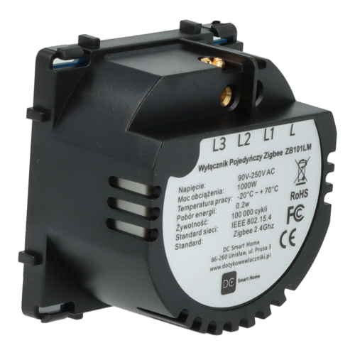 Moduł włącznika światła pojedynczy ZigBee 2.4GHz Bez N