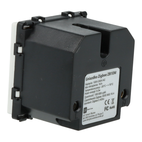 Moduł gniazda elektrycznego z bolcem 230V ZigBee 2.4GHz biały