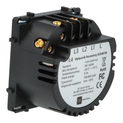 Moduł włącznika światła poczwórny Bez N