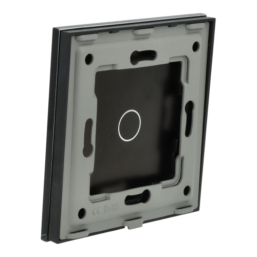 Panel Szklany Pojedynczy 1G Czarny DC Smart Home