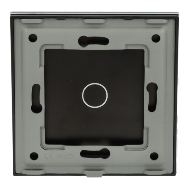 Panel Szklany Pojedynczy 1G Czarny DC Smart Home