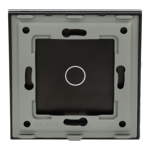 Panel Szklany Pojedynczy 1G Czarny DC Smart Home