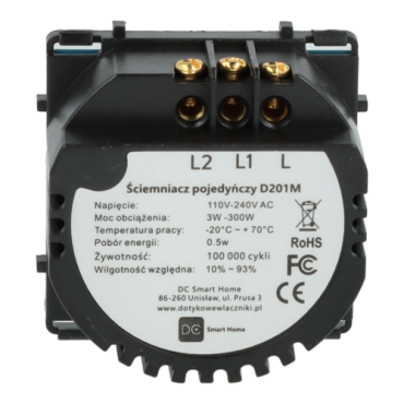Moduł włącznika światła ściemniacz podwójny Bez N