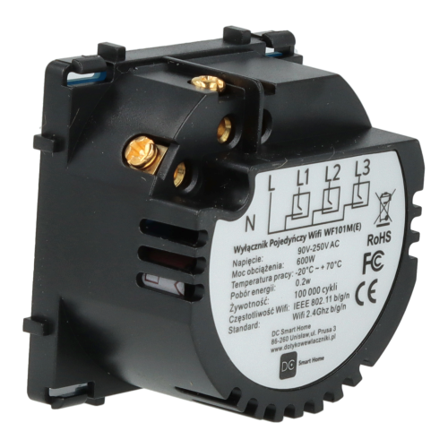 Moduł włącznika światła pojedynczy Wi-Fi + BL z N