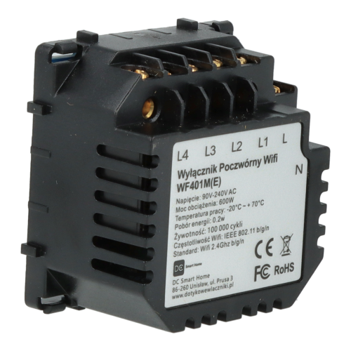 Moduł włącznika światła poczwórny Wi-Fi + BL z N