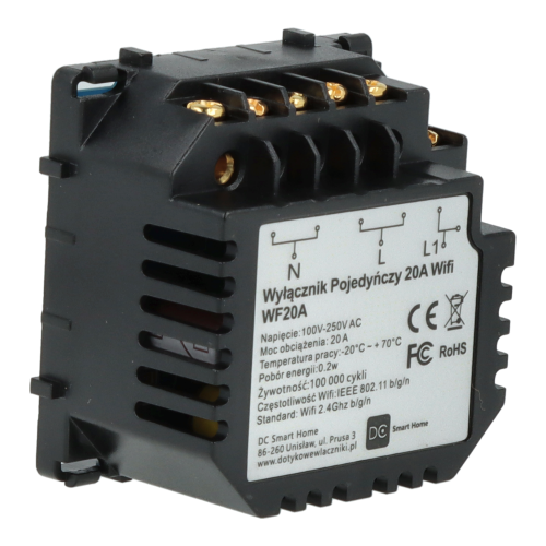 Moduł włącznika dotykowego 20A Wi-Fi z N
