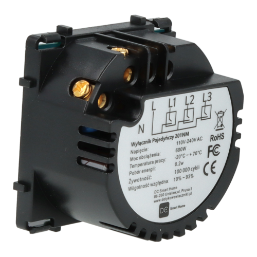 Moduł włącznika światła podwójny z N