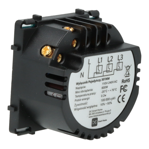 Moduł włącznika światła potrójny z N