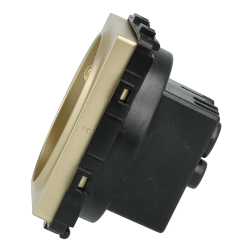 Moduł gniazda elektrycznego z bolcem 230V pojedynczy złoty