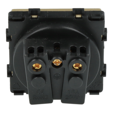 Moduł gniazda elektrycznego z bolcem 230V pojedynczy złoty