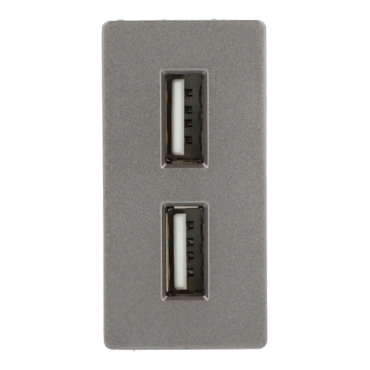Moduł ładowarki usb podwójny szary DC SMART HOME