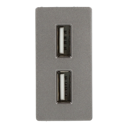 Moduł ładowarki usb podwójny szary DC SMART HOME