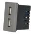 Moduł ładowarki usb podwójny szary DC SMART HOME