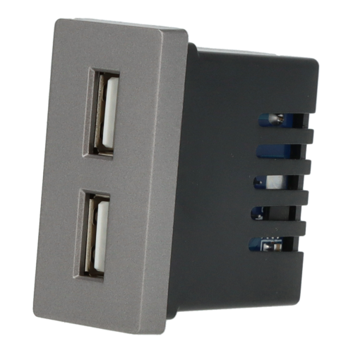 Moduł ładowarki usb podwójny szary DC SMART HOME
