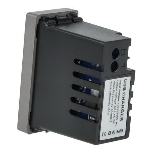 Moduł ładowarki usb podwójny szary DC SMART HOME