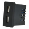 Moduł ładowarki usb podwójny czarny DC SMART HOME