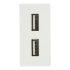 Moduł ładowarki usb podwójny biały DC SMART HOME