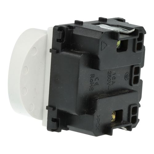 Moduł gniazda elektrycznego z bolcem 230V podwójny biały