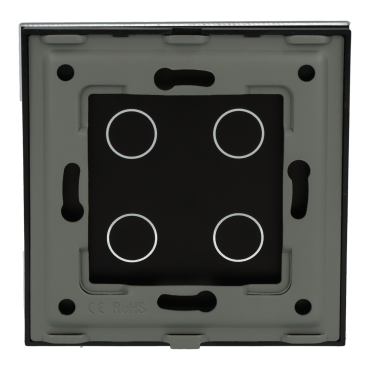 Panel Szklany Pojedynczy 4G Czarny DC Smart Home