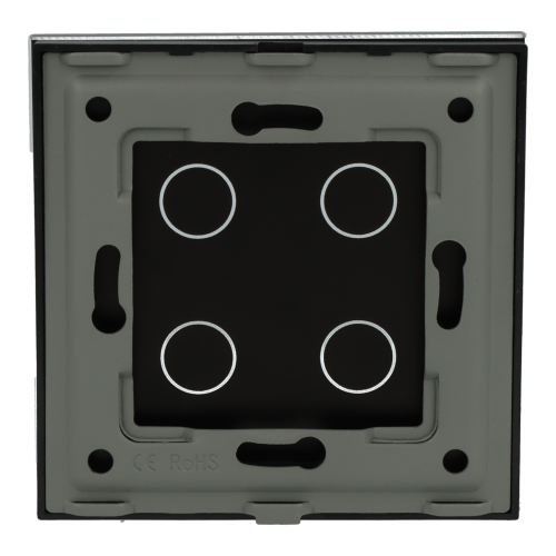 Panel Szklany Pojedynczy 4G Czarny DC Smart Home