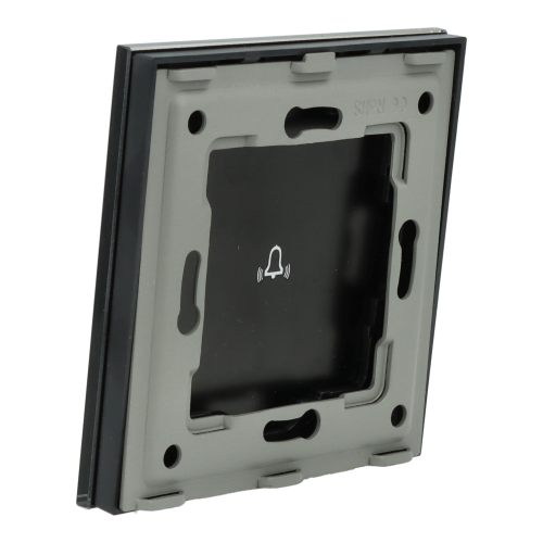 Panel Szklany Pojedynczy Dzwonkowy Czarny DC Smart Home