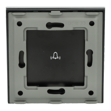 Panel Szklany Pojedynczy Dzwonkowy Czarny DC Smart Home