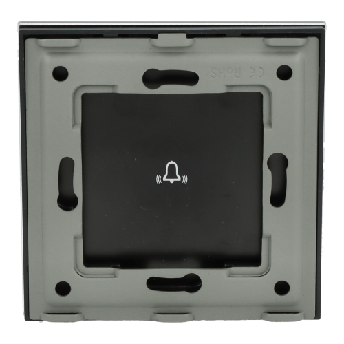 Panel Szklany Pojedynczy Dzwonkowy Czarny DC Smart Home