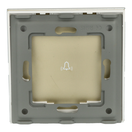 Panel Szklany Pojedynczy Dzwonkowy Złoty DC Smart Home