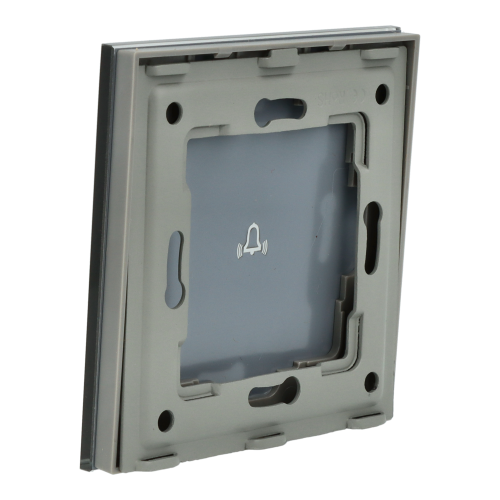 Panel Szklany Pojedynczy Dzwonkowy Szary DC Smart Home