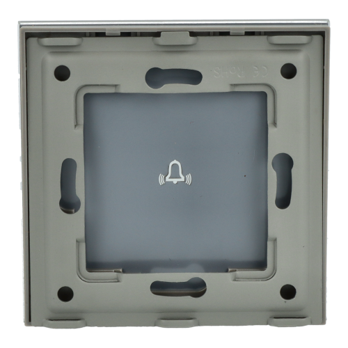 Panel Szklany Pojedynczy Dzwonkowy Szary DC Smart Home