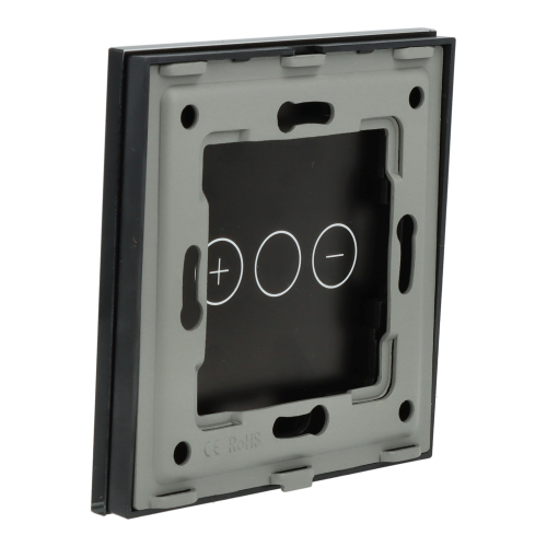 Panel Szklany Pojedynczy Ściemniacz Czarny DC Smart Home