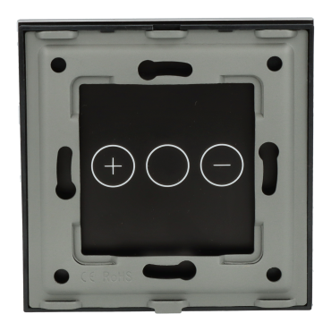 Panel Szklany Pojedynczy Ściemniacz Czarny DC Smart Home