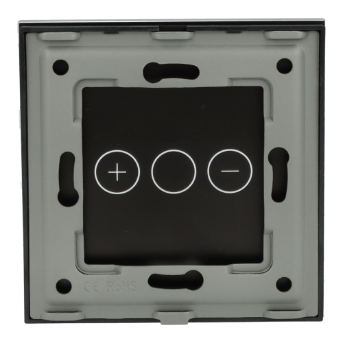 Panel Szklany Pojedynczy Ściemniacz Czarny DC Smart Home