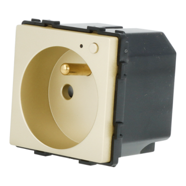 Moduł gniazda elektrycznego z bolcem 230V Wi-Fi złoty