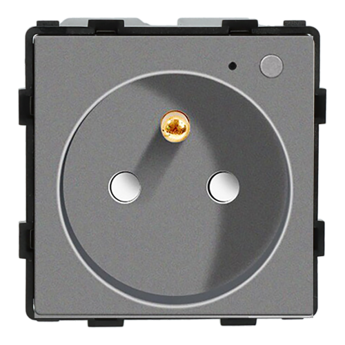 Moduł gniazda elektrycznego z bolcem 230V ZigBee 2.4GHz szary