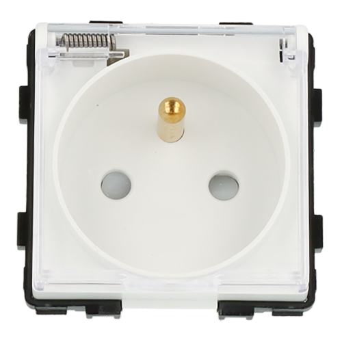 Moduł gniazda z klapką biały DC SMART HOME