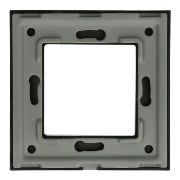 Ramka Szklana Pojedyncza 1F Czarna DC Smart Home