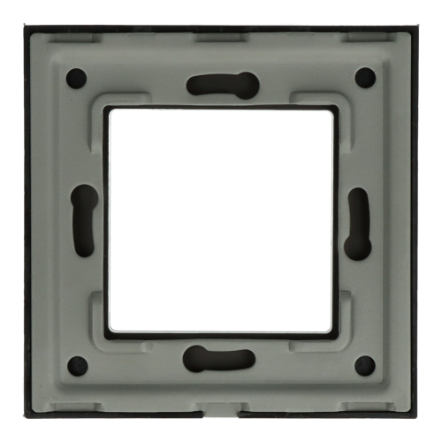 Ramka Szklana Pojedyncza 1F Czarna DC Smart Home