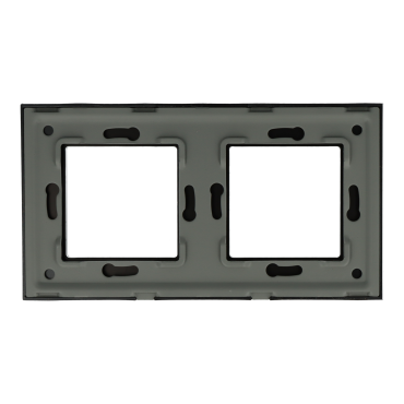 Ramka Szklana Podwójna 2F Czarna DC Smart Home