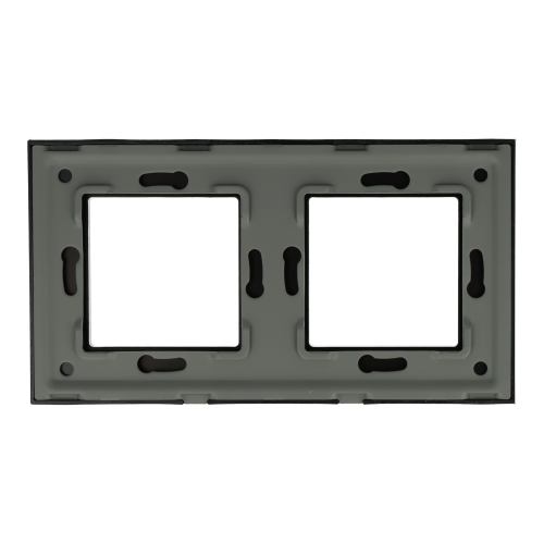 Ramka Szklana Podwójna 2F Czarna DC Smart Home