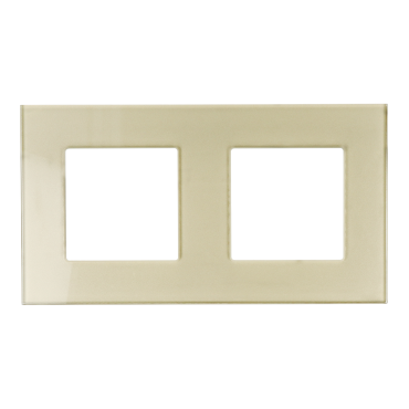 Ramka Szklana Podwójna 2F Złota DC Smart Home