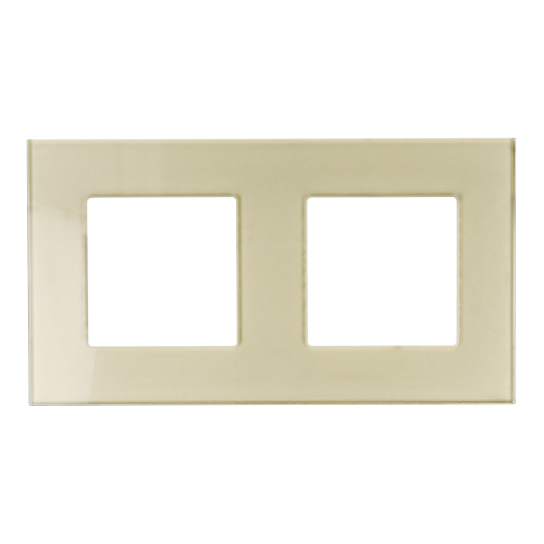 Ramka Szklana Podwójna 2F Złota DC Smart Home