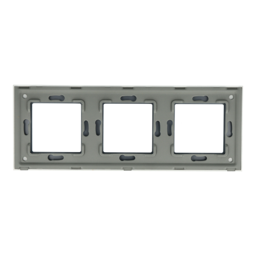 Ramka Szklana Potrójna 3F Biała DC Smart Home